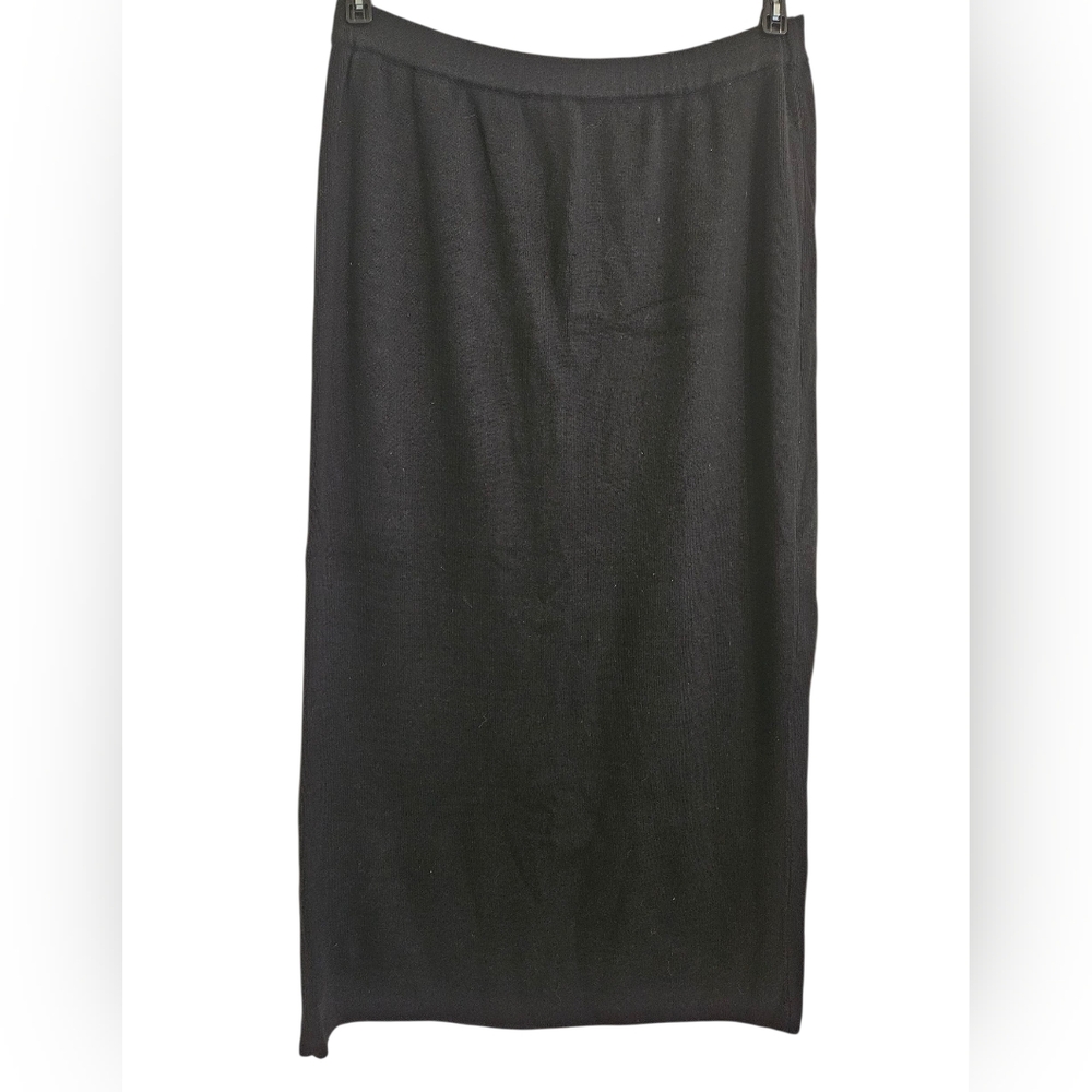 World Republic Clothing Co. Womens Acrylic Cotton Mid Weight Midi Skirt Black 1X